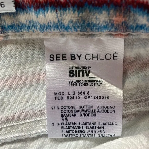 See by Chloe’ Garment Dyed Plaid Denim Mini Skirt Y2K