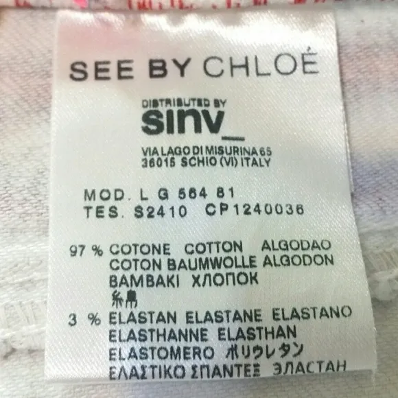 See by Chloe’ Garment Dyed Plaid Denim Mini Skirt Y2K