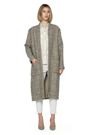 Shawl-Collar Wool Coat