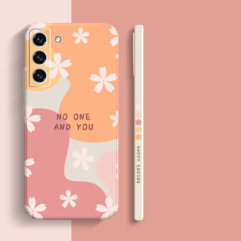 Silicone Flower Floral Case For Samsung Galaxy