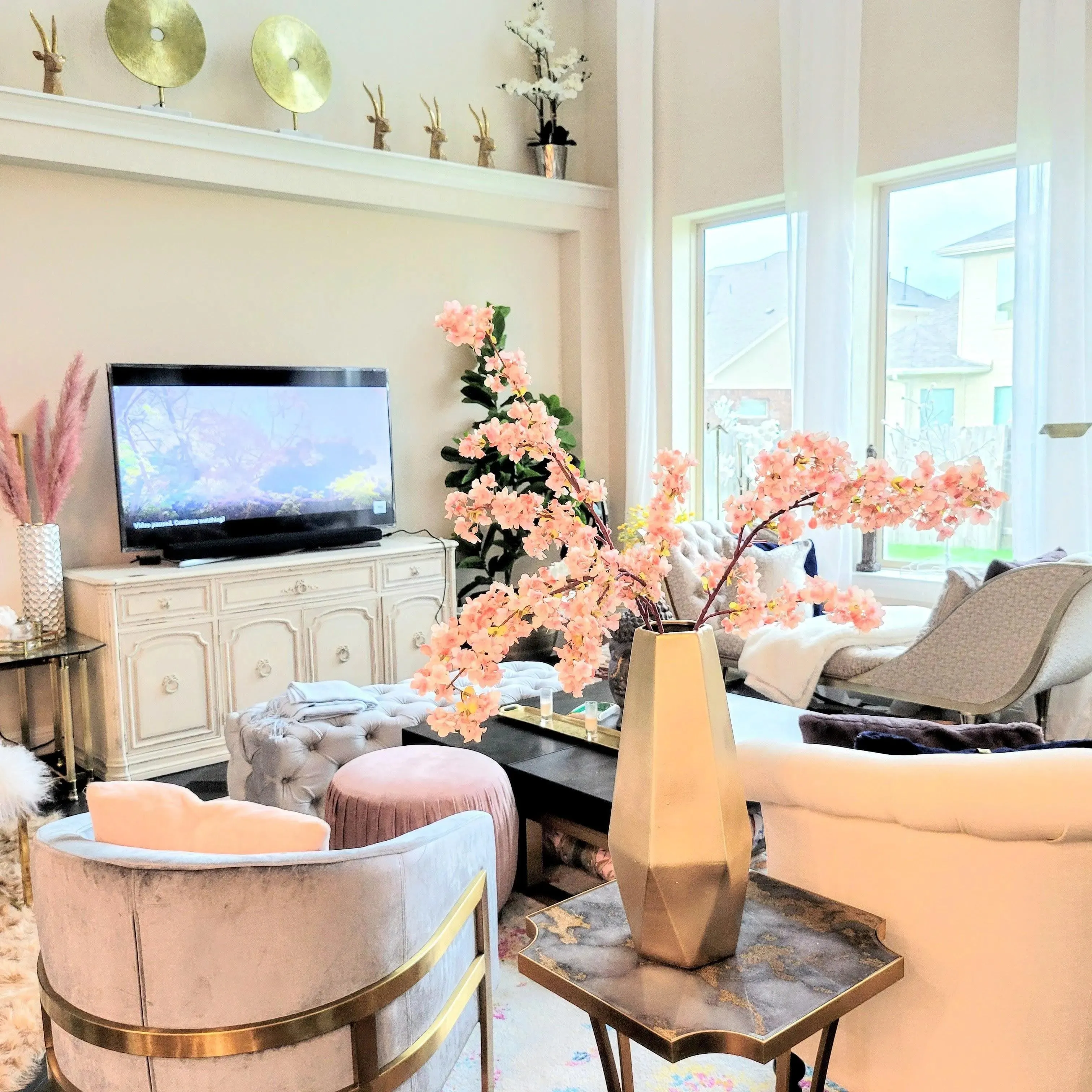 Silk Pink Cherry Blossom