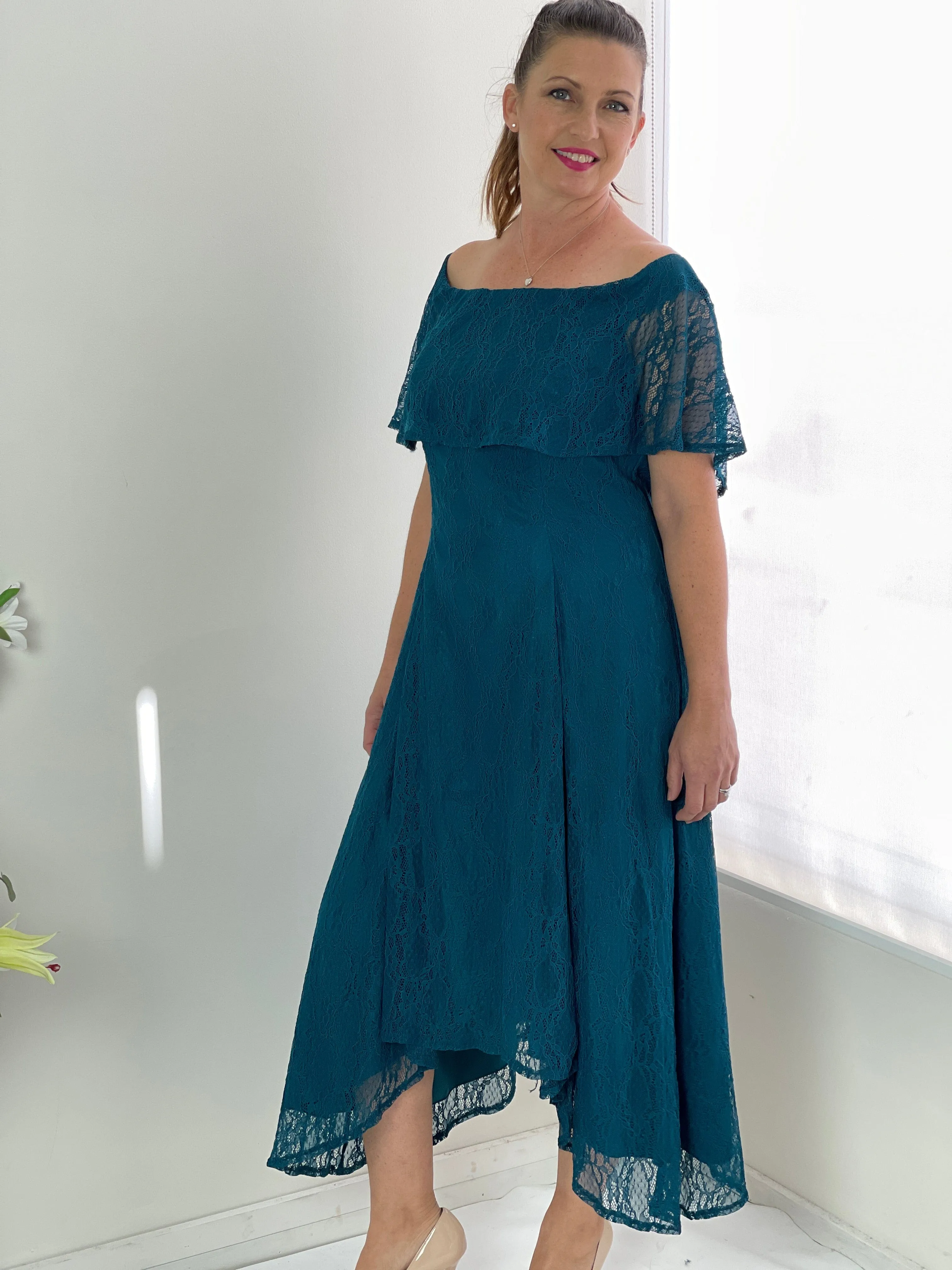 Sinatra Emerald Lace Dress