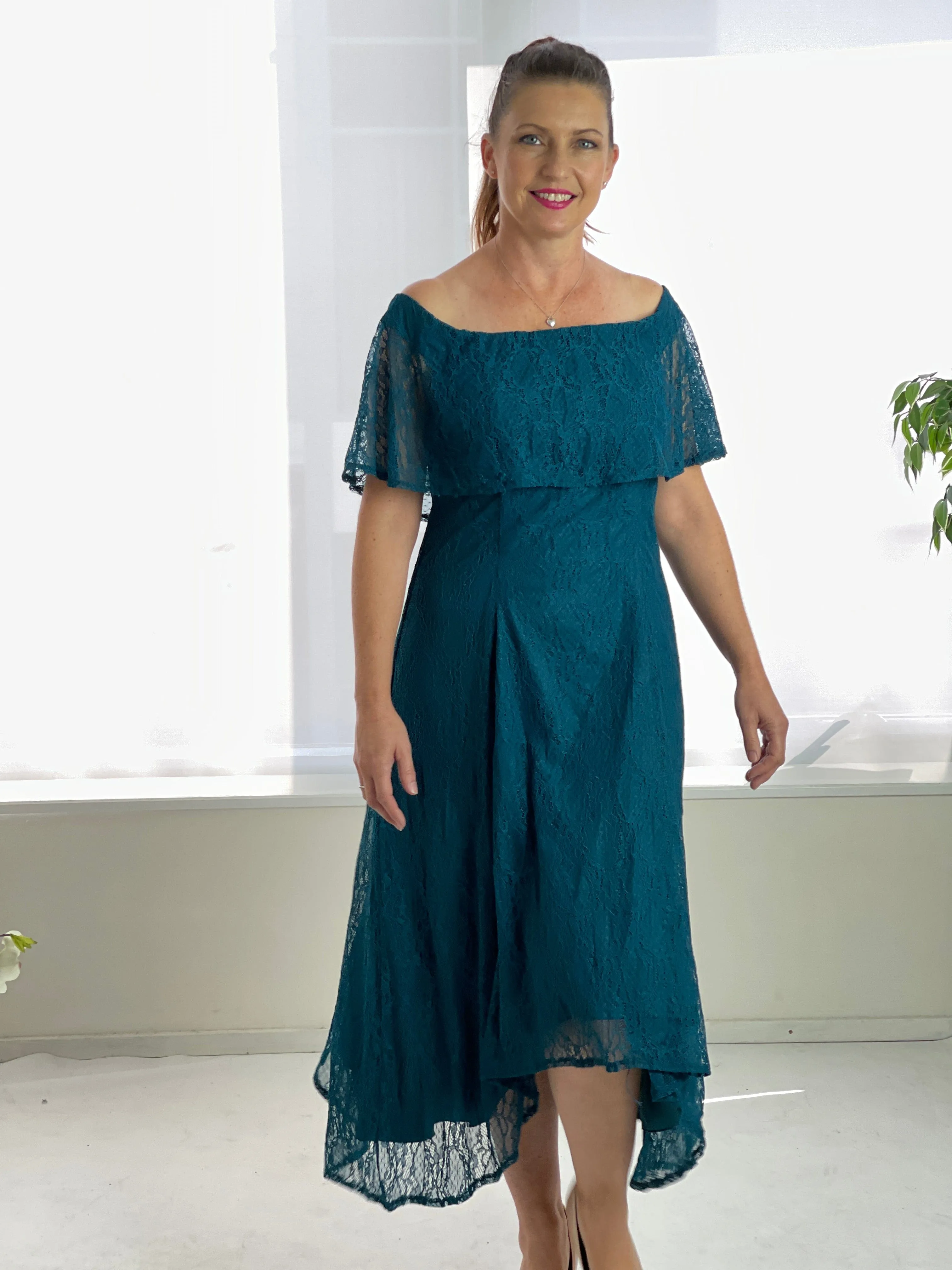 Sinatra Emerald Lace Dress