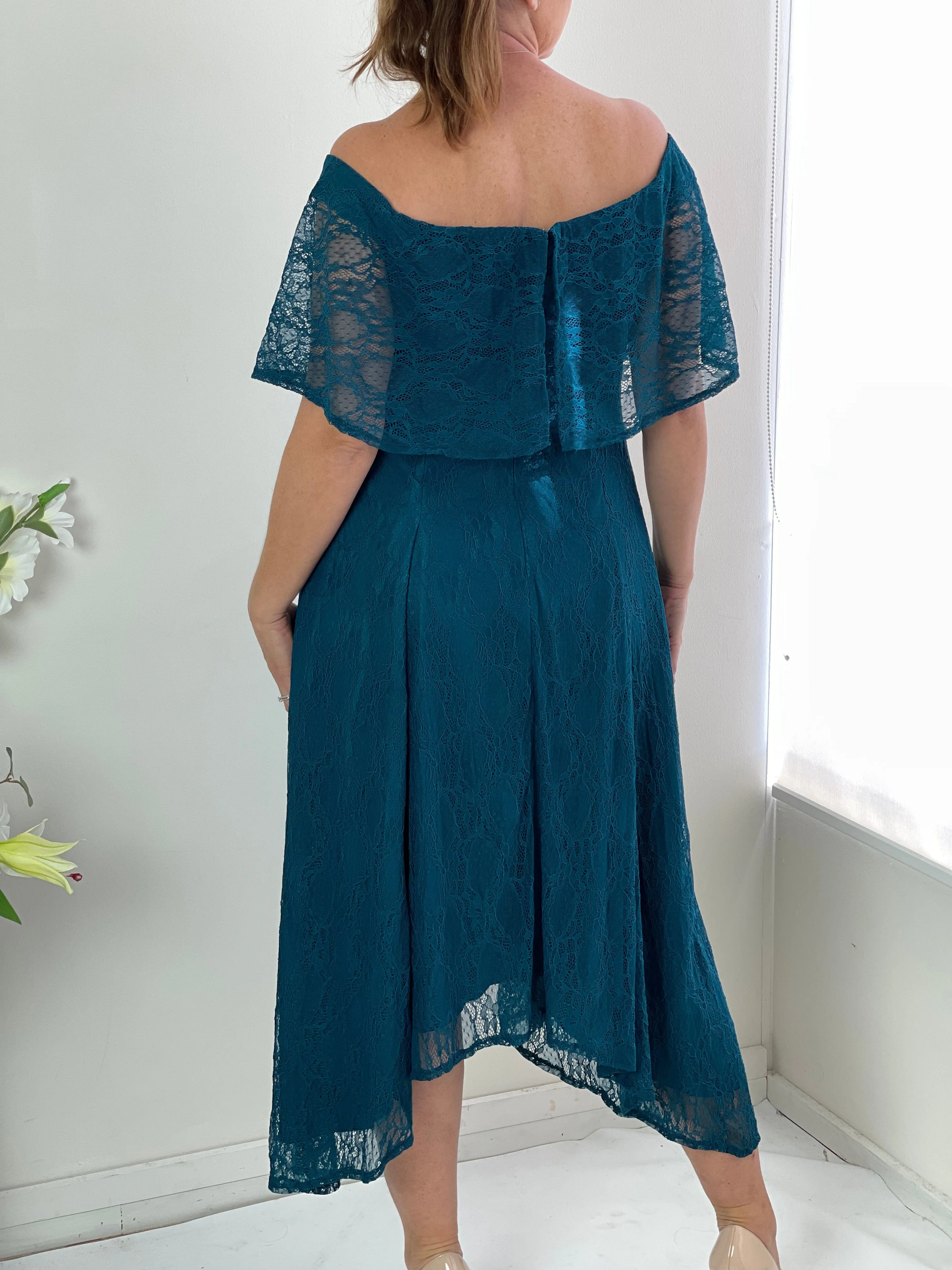 Sinatra Emerald Lace Dress