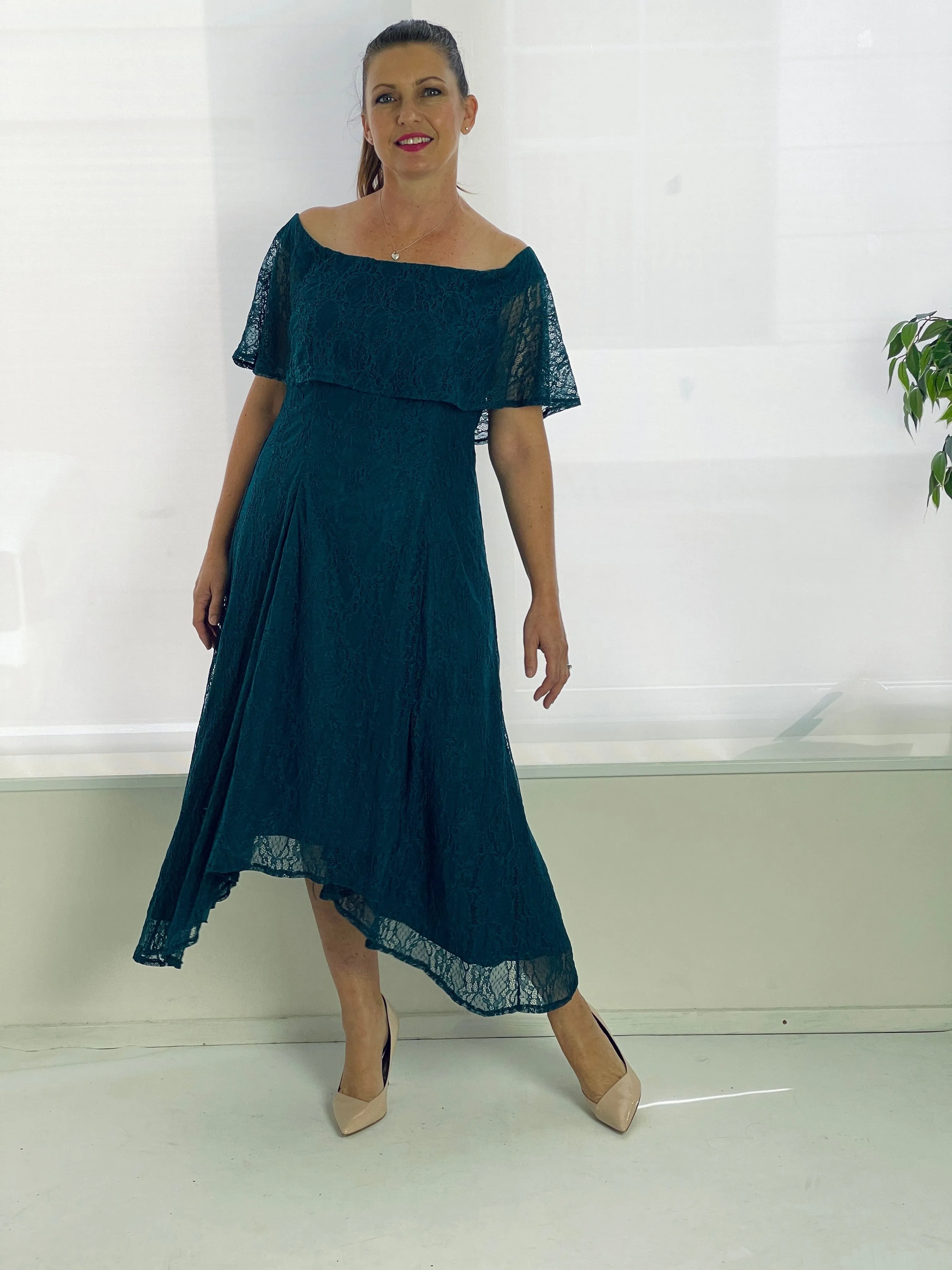 Sinatra Emerald Lace Dress