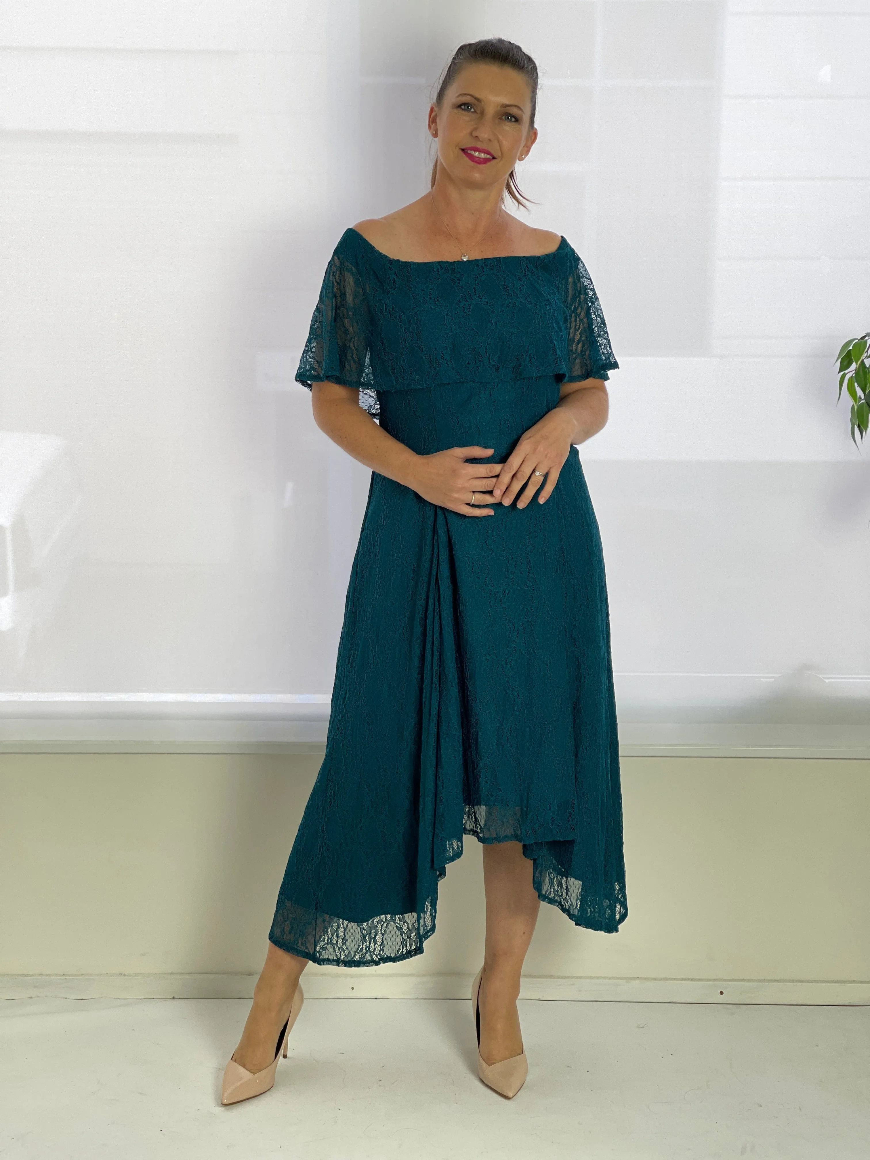 Sinatra Emerald Lace Dress