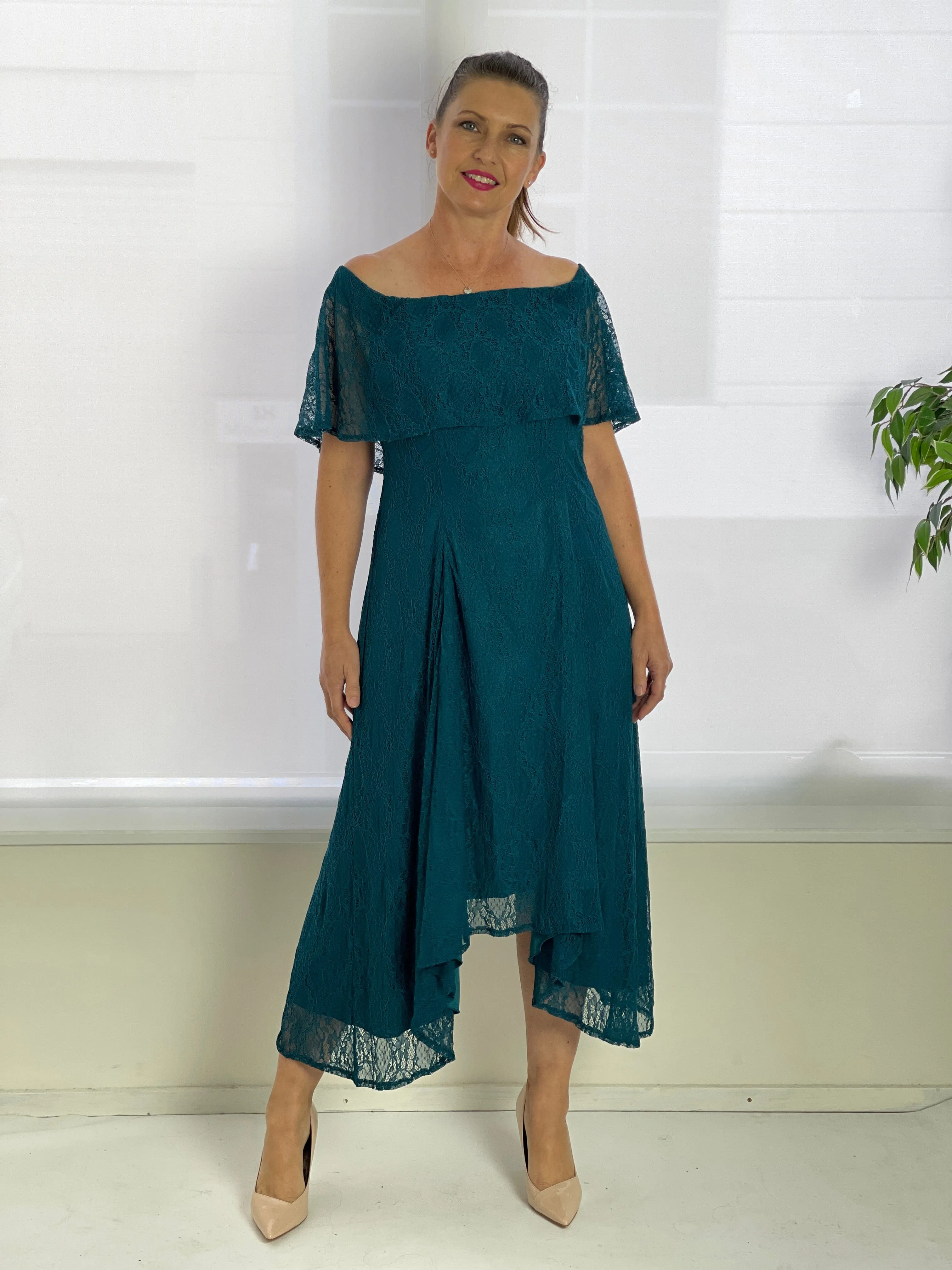 Sinatra Emerald Lace Dress