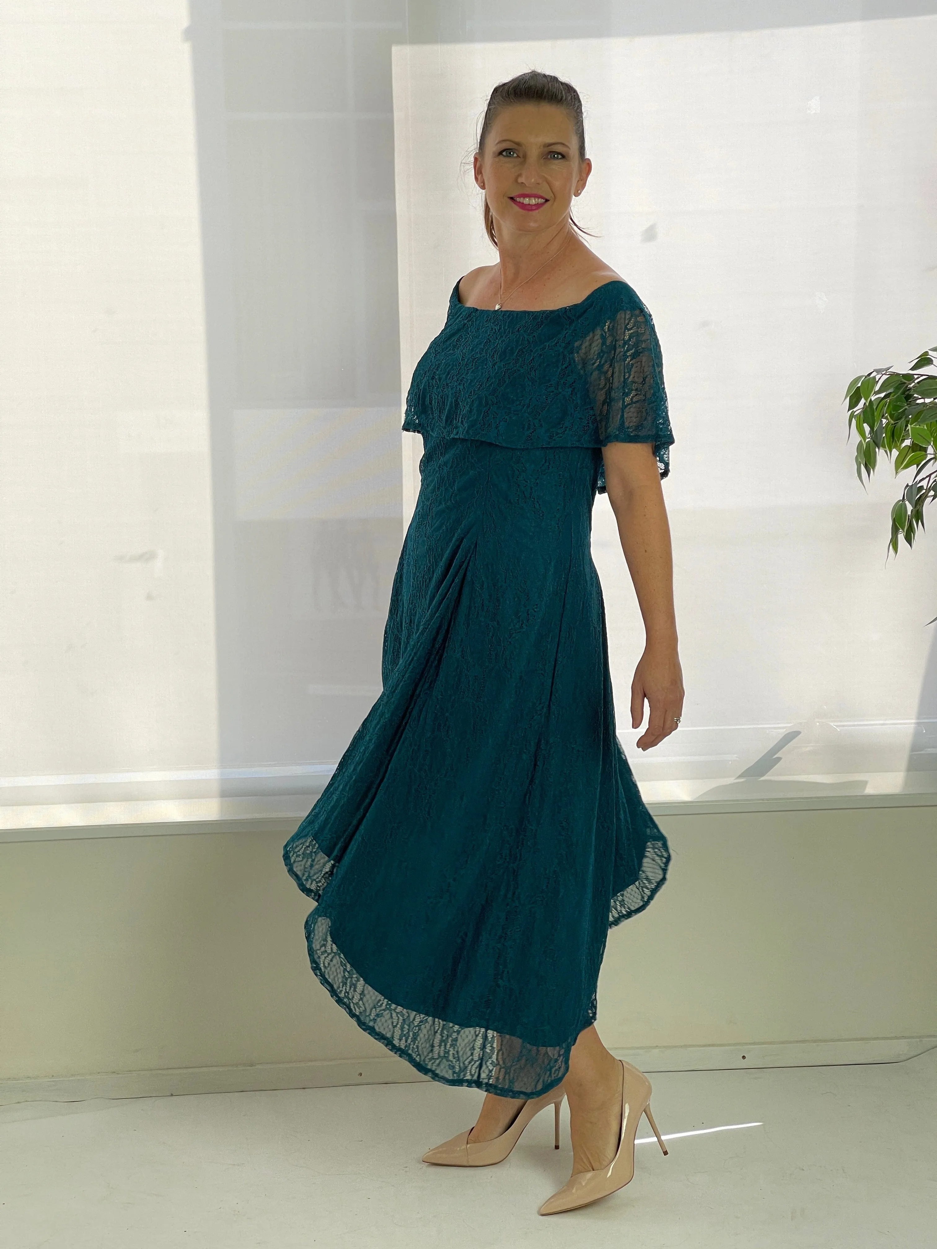 Sinatra Emerald Lace Dress