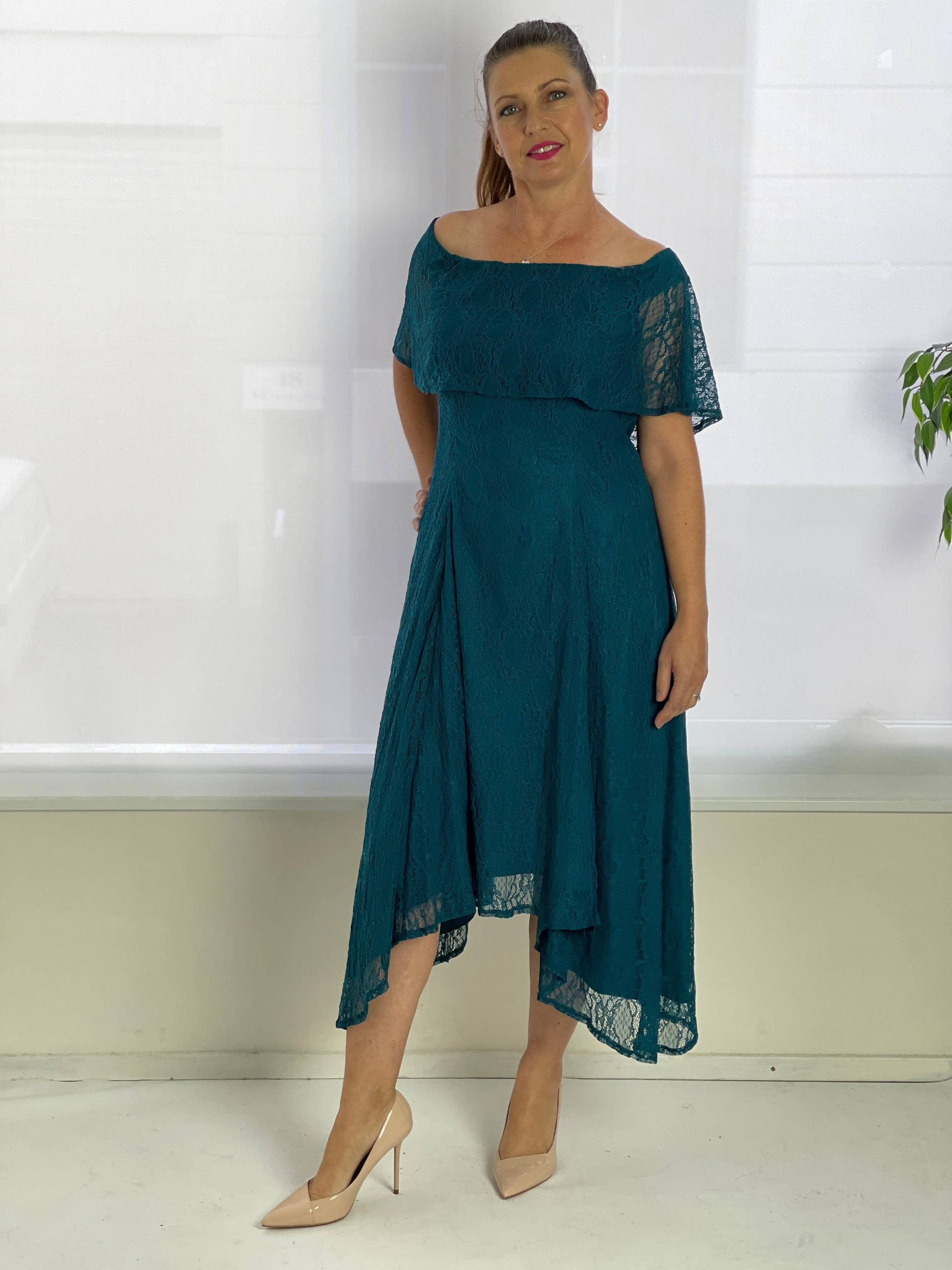 Sinatra Emerald Lace Dress
