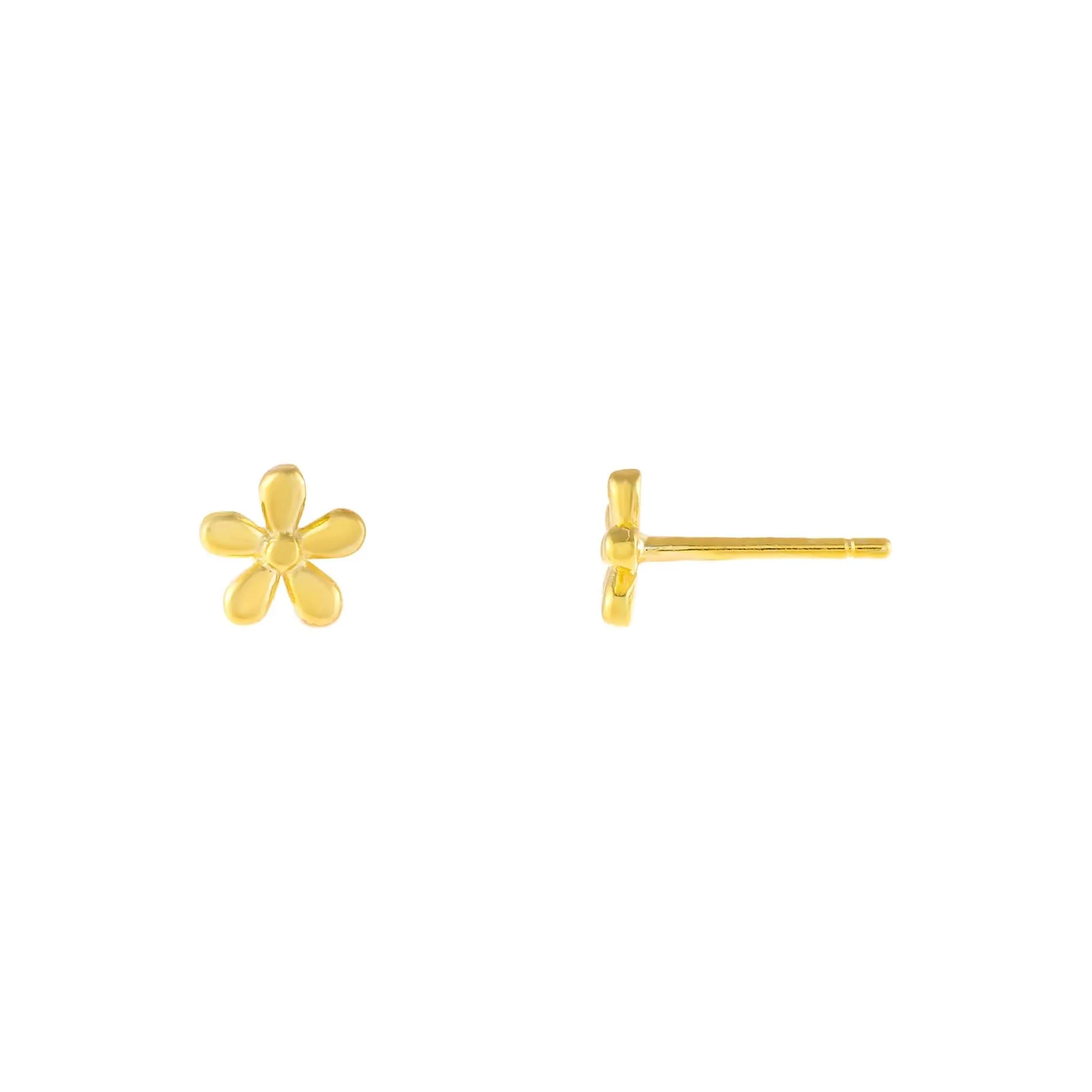 Solid Flower Stud Earring