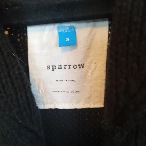 Sparrow Anthropologie Cotton Wool Blend Fair Isle Zip Up Sweater Coat Size Small