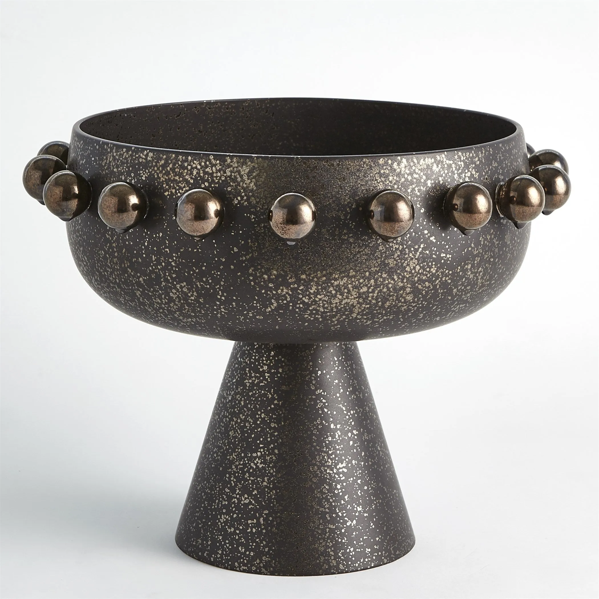 Spheres Footed Bowl - Bronze