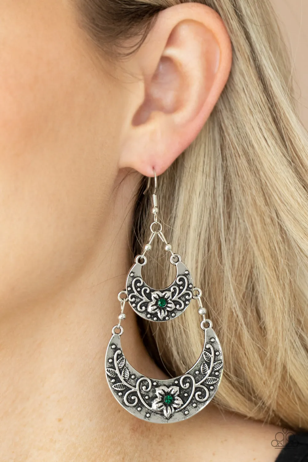 Springtime Gardens - Green Earring