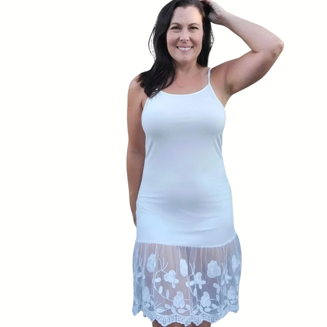 Stop and Smell the Roses Navy Blue Lace Dress Extender Slip