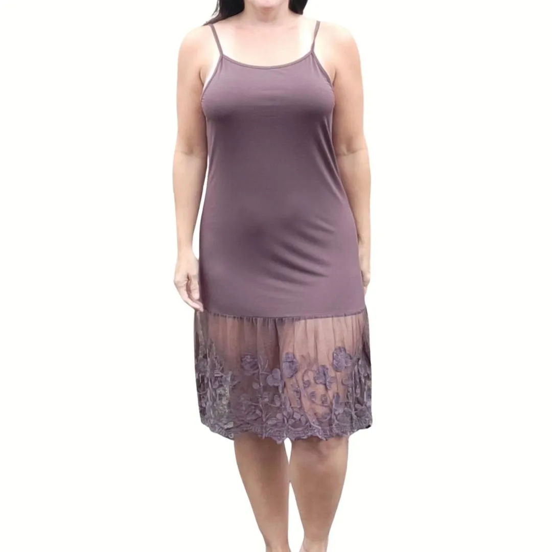 Stop and Smell the Roses Navy Blue Lace Dress Extender Slip