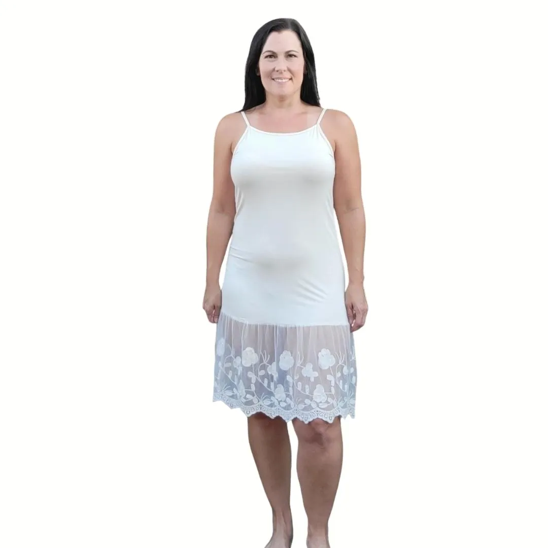 Stop and Smell the Roses Navy Blue Lace Dress Extender Slip