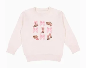 Sweet Wink - Coquette Cowgirl Sweatshirt - Natural