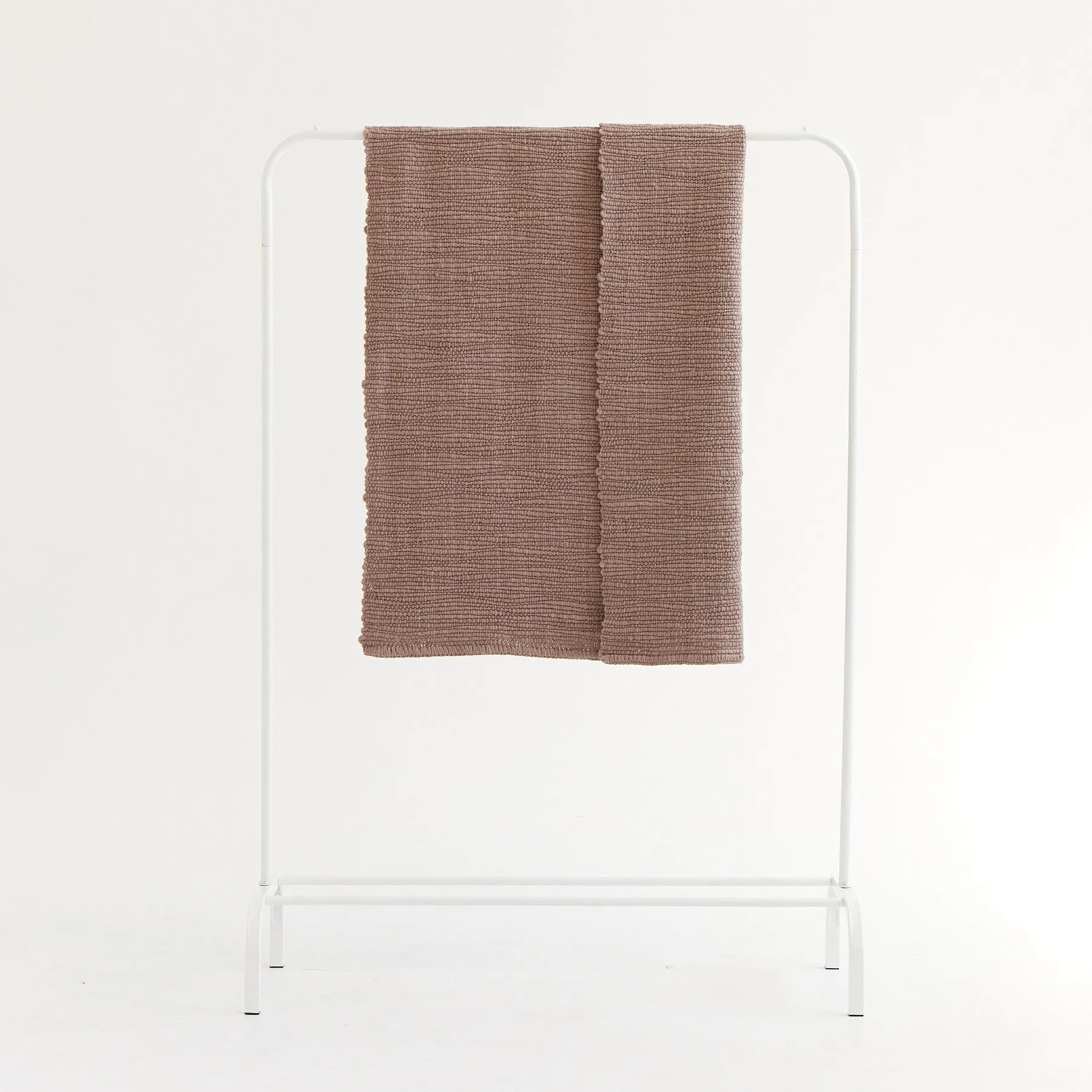 Taupe Minimal Throw Blanket - Add Cozy Luxury and Style to Your Home Decor with 100% Pure Merino Wool.