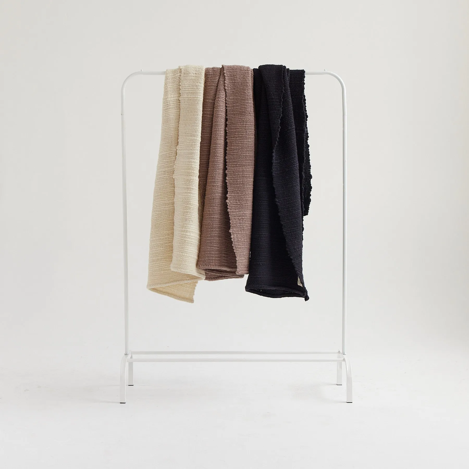 Taupe Minimal Throw Blanket - Add Cozy Luxury and Style to Your Home Decor with 100% Pure Merino Wool.