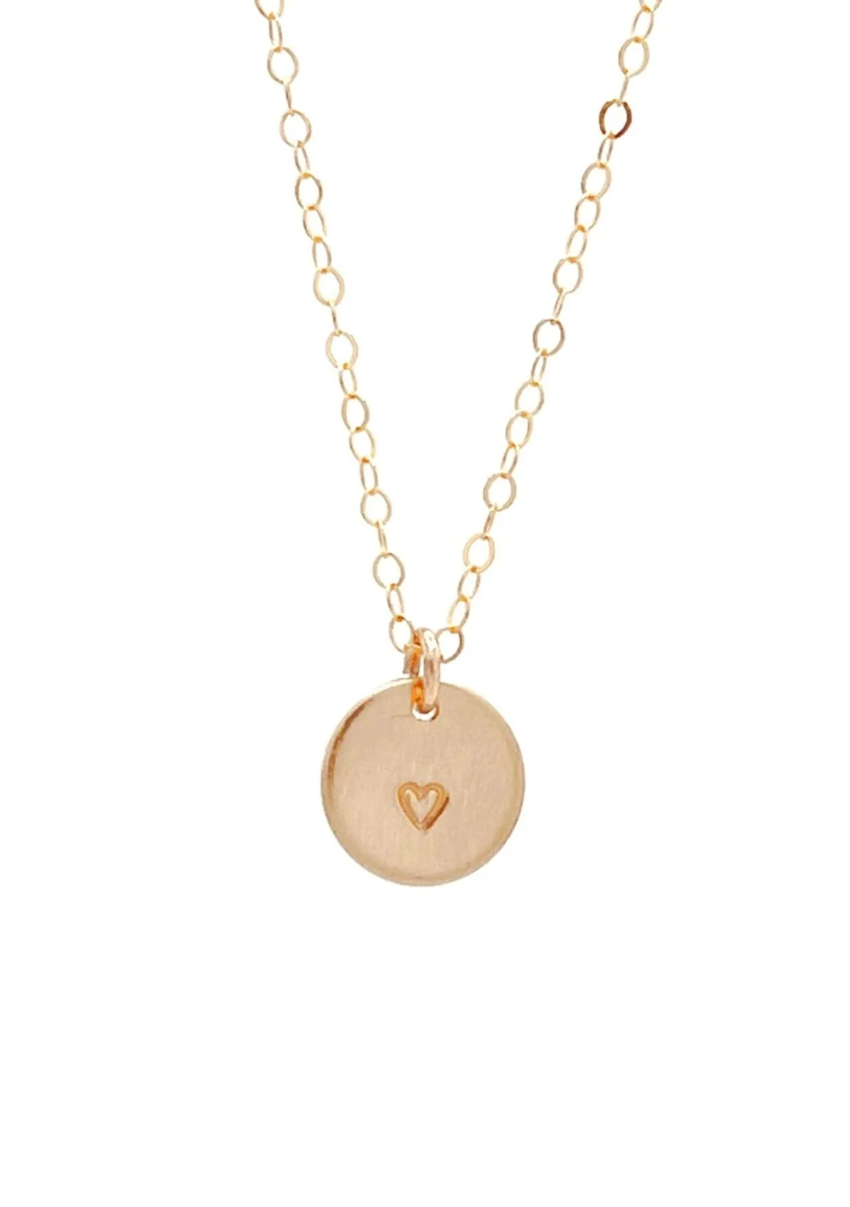 The Barberry & Lace Heart Disc Necklace