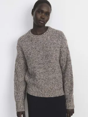 The Multicolour Fuzzy Sweater in Grey Morn