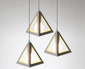 Tri Pyramid Ceiling Lamp