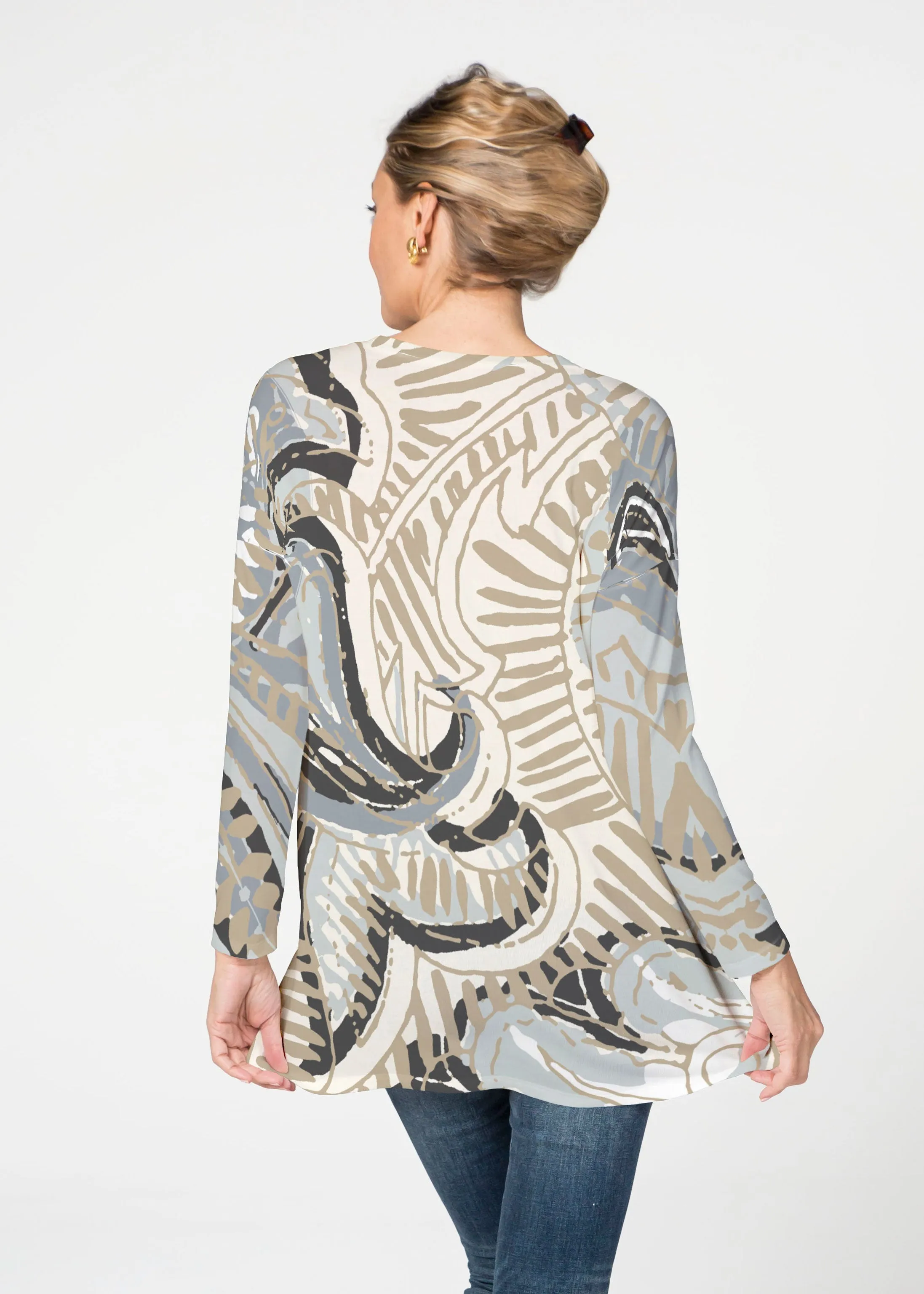 Tribal Earth (2646) ~ Slouchy Butterknit Top