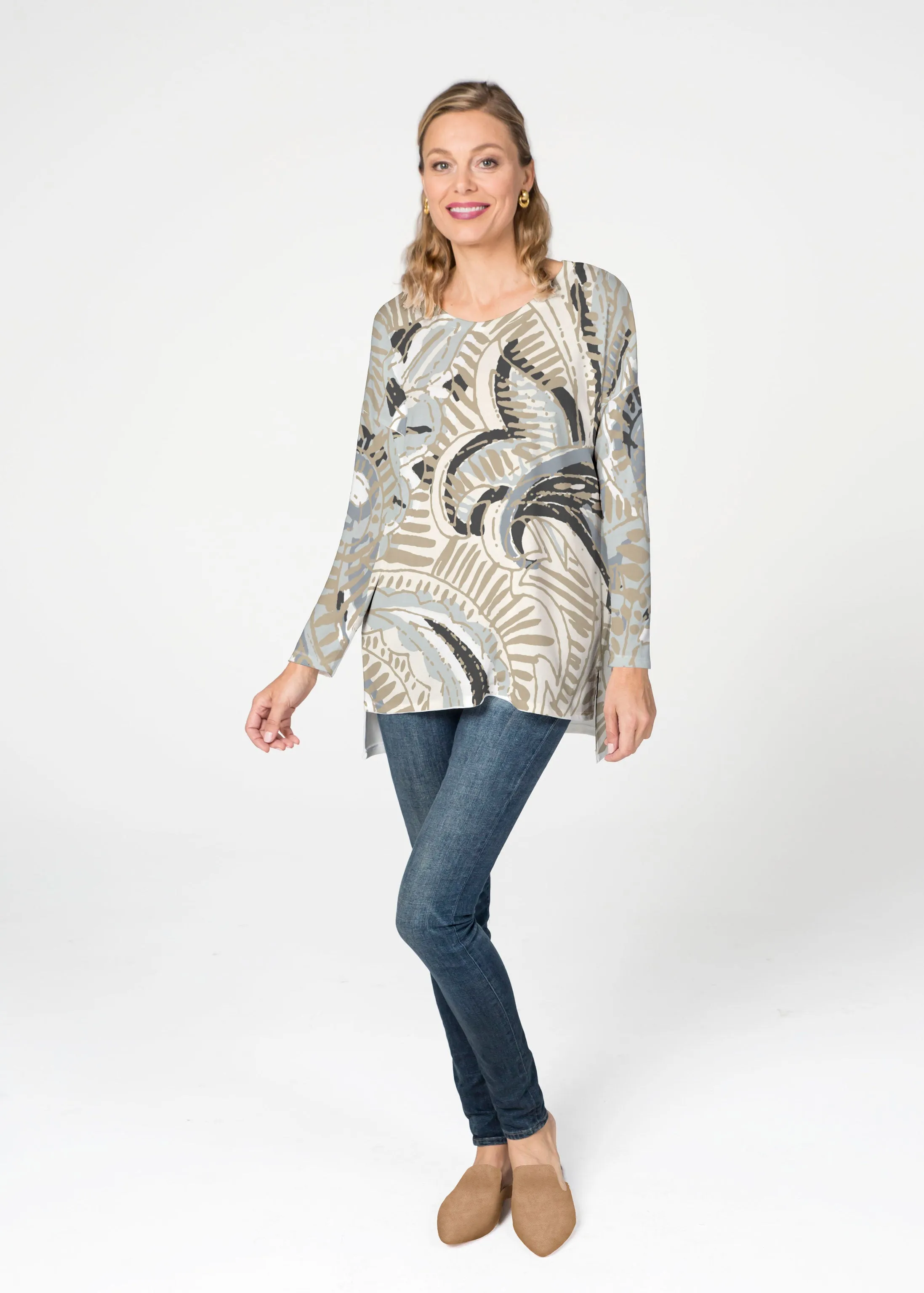 Tribal Earth (2646) ~ Slouchy Butterknit Top