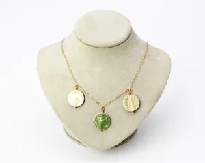 Triple Disc Necklace / Golden Elemental
