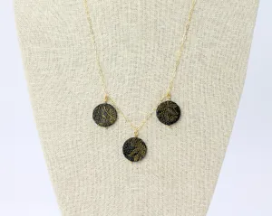 Triple Disc Necklace- Onyx Elemental