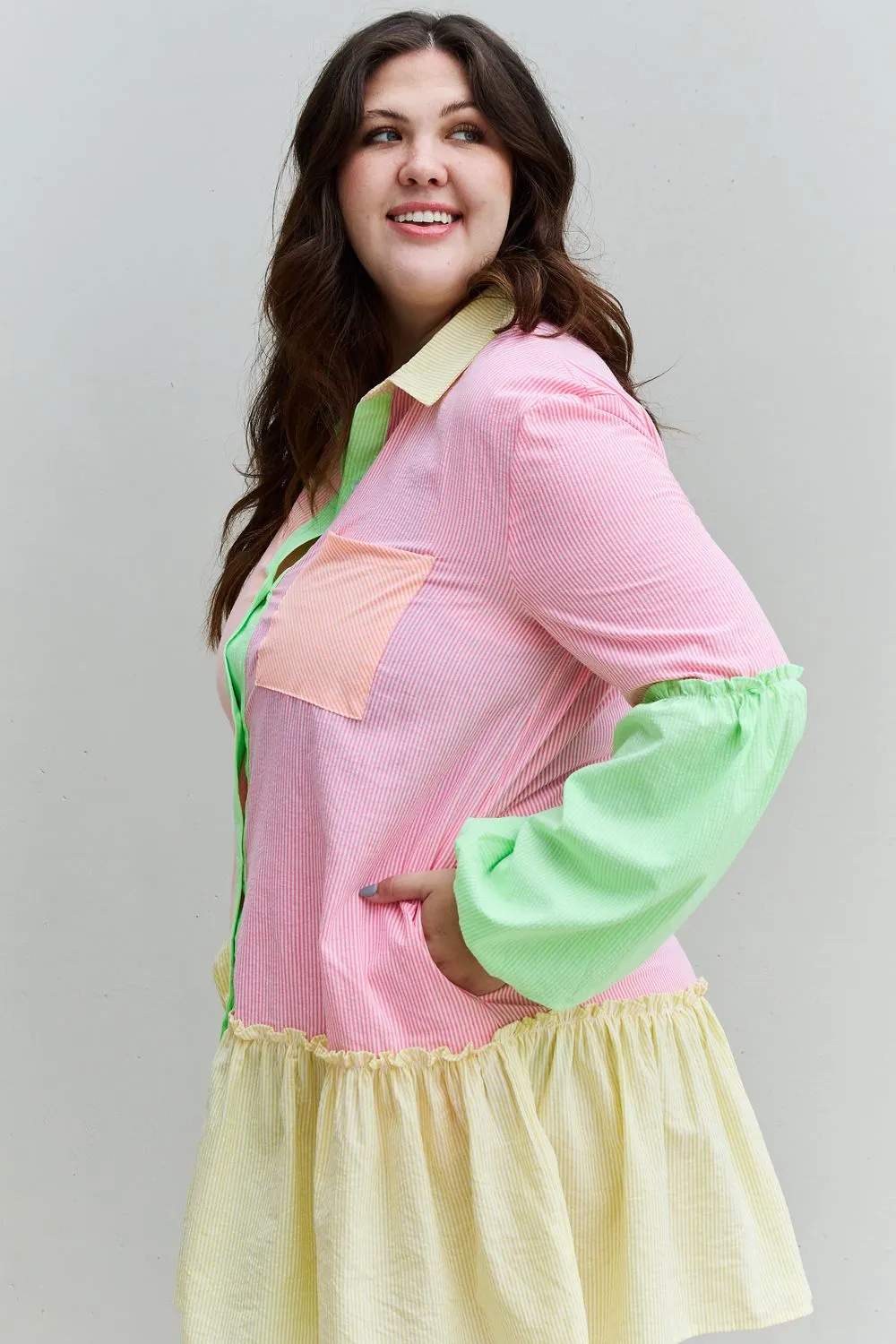 Vibrant Vogue - Color Block Mini Dress
