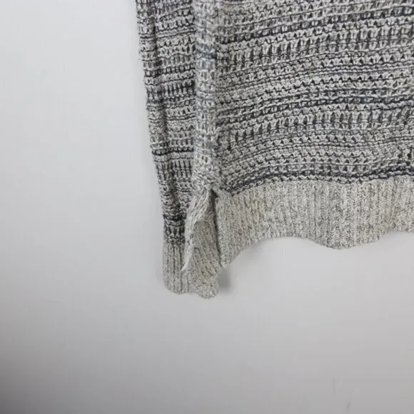 VINCE Heathered Marled Knited Scoop Neck Slouchy Fit Grey Sweater