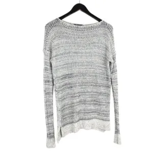 VINCE Heathered Marled Knited Scoop Neck Slouchy Fit Grey Sweater