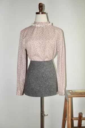 Vintage 60s Prairie Floral Blouse (S)