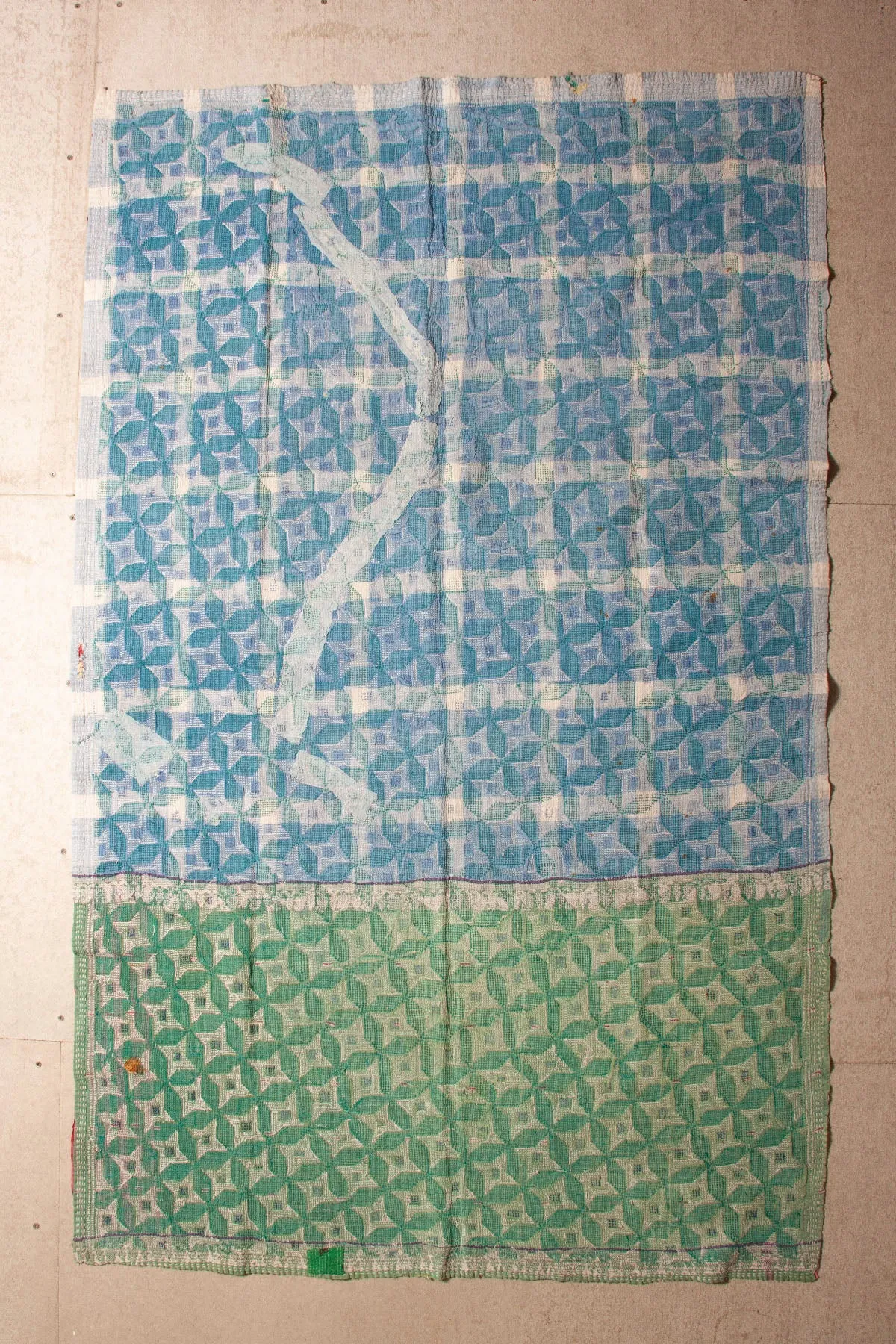 Vintage Galicha Kantha Blanket, #5 - 78"x48"