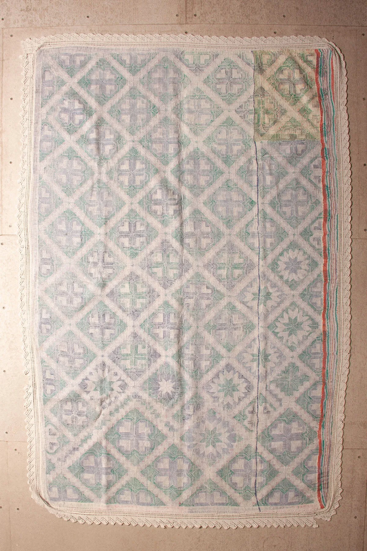 Vintage Galicha Kantha Blanket, #7 - 85"x52"