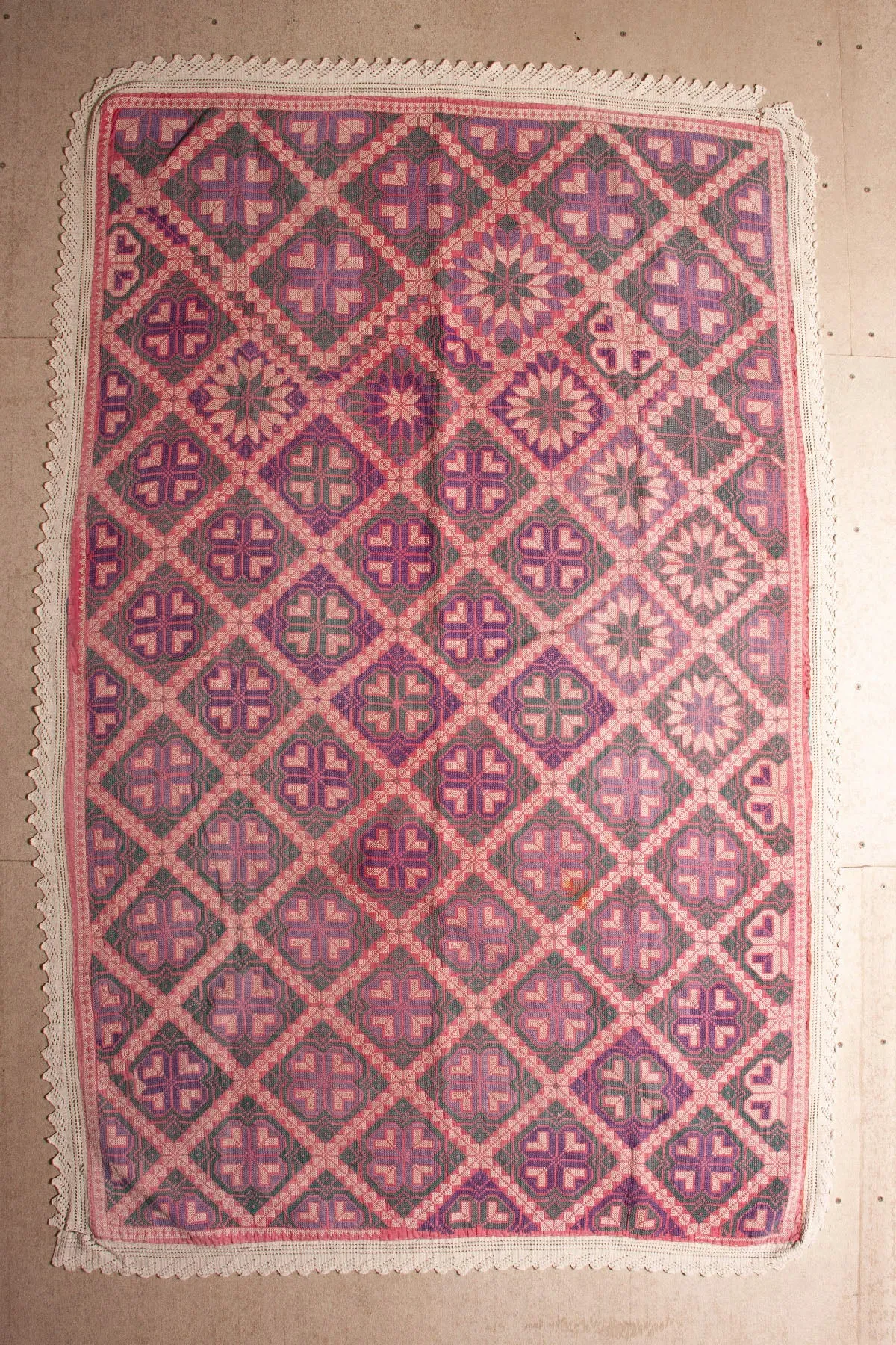 Vintage Galicha Kantha Blanket, #7 - 85"x52"