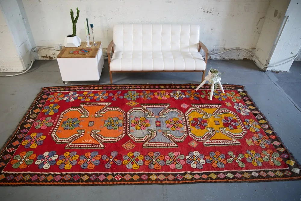 Vintage Kars Kilim 5.10ftx11ft