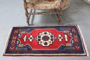 Vintage Mini Turkish Rug 24inx48in