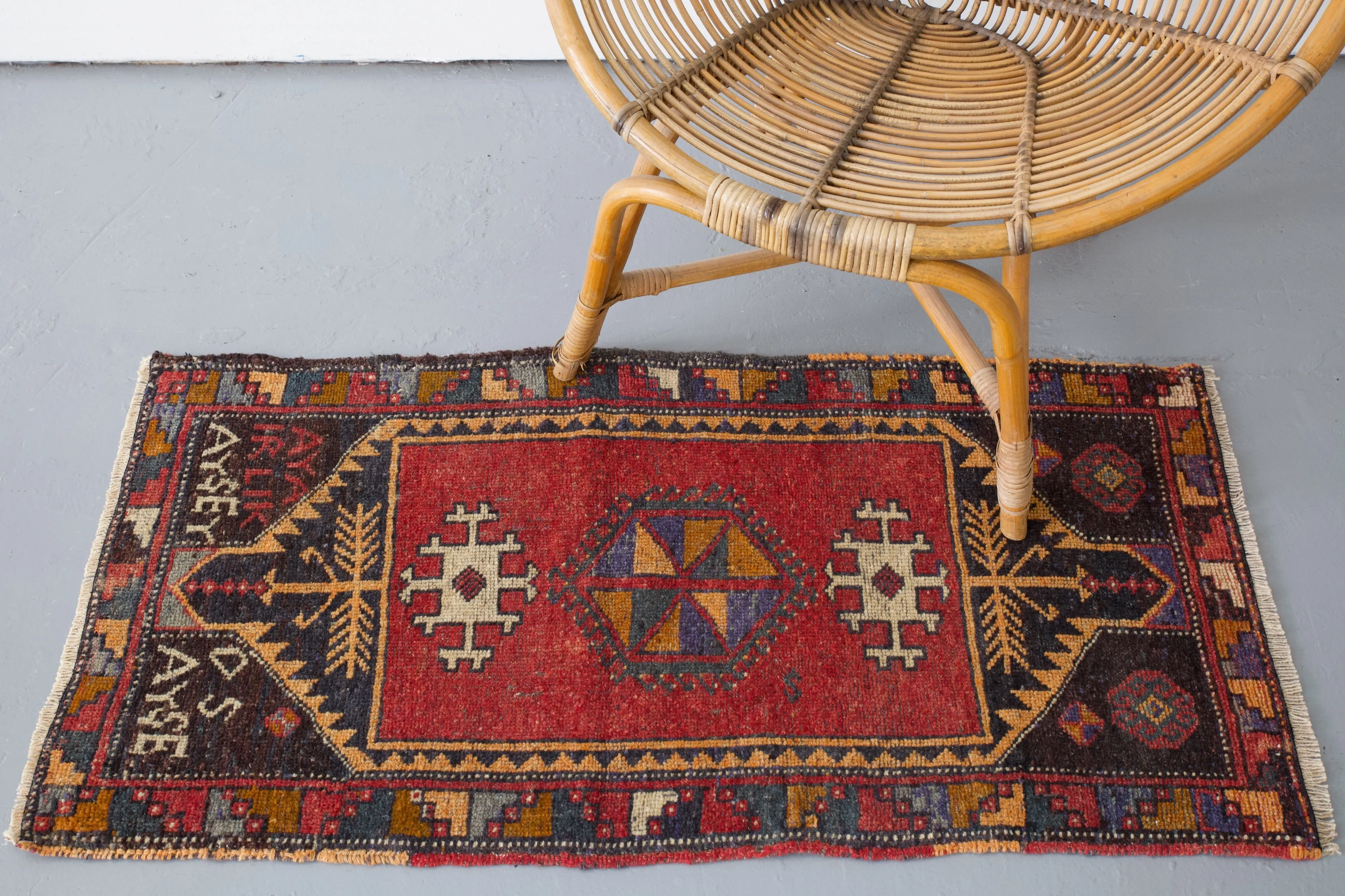 Vintage Mini Turkish Rug