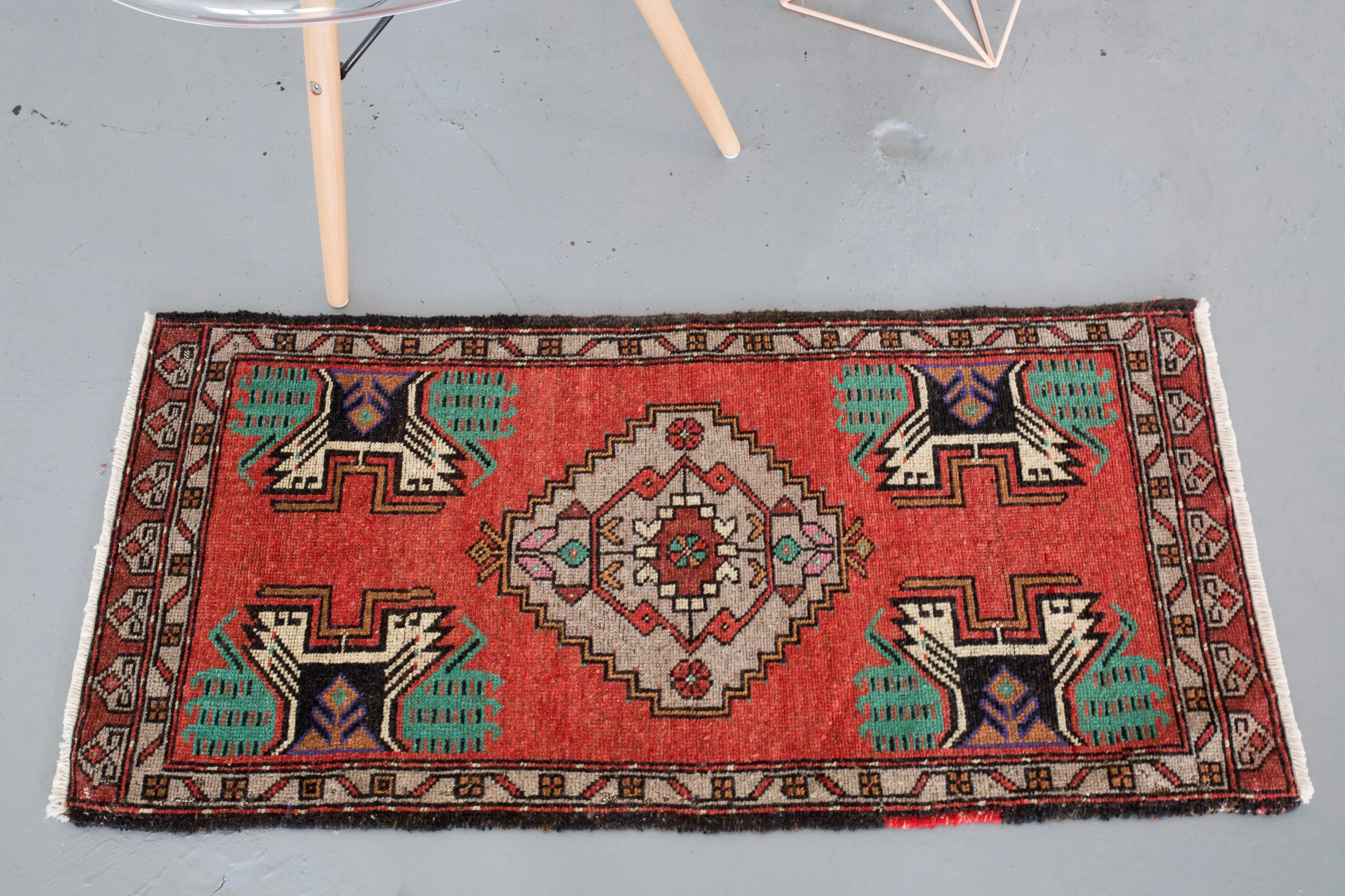 Vintage Mini Turkish Rug