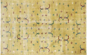 Vintage Turkish Mid-Century-Modern Rug - 5'9" x 8'11"