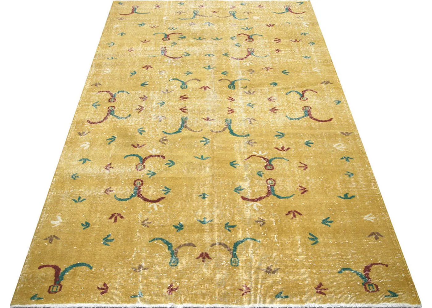 Vintage Turkish Mid-Century-Modern Rug - 5'9" x 8'11"
