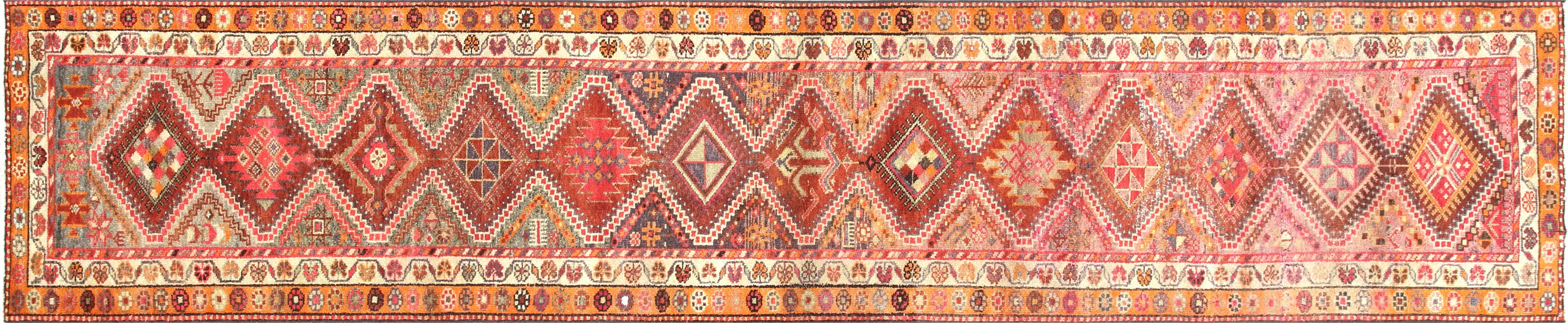 Vintage Turkish Oushak Runner - 2'9" x 13'6"
