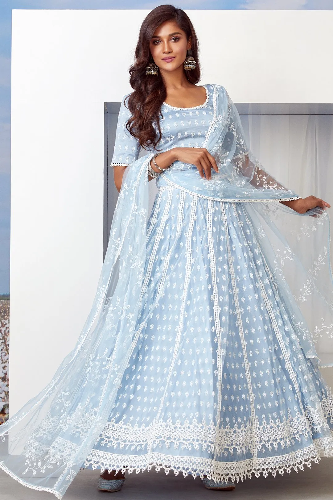 Vista Net Lehenga