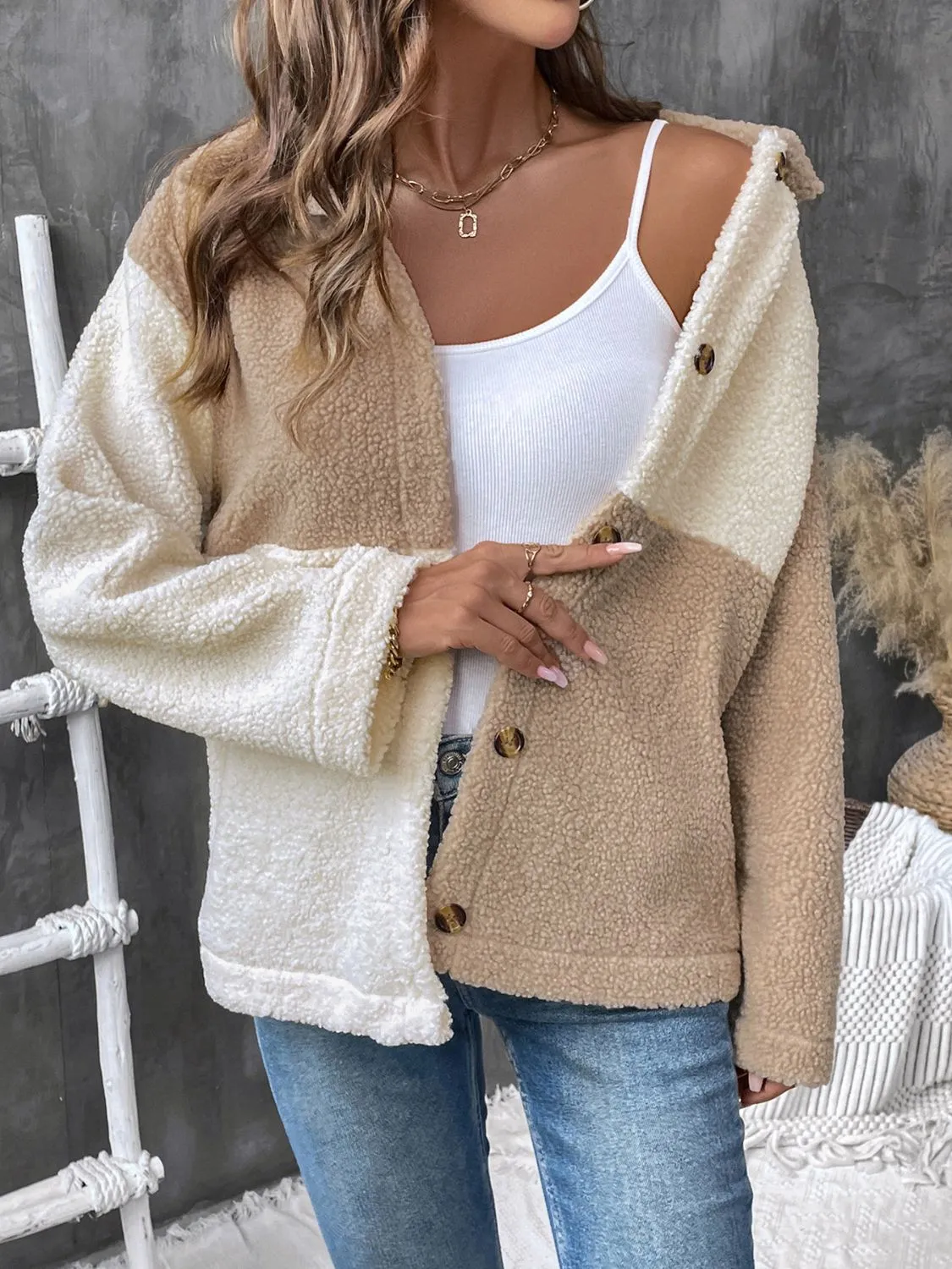 Warm And Cozy Color Block Jacket