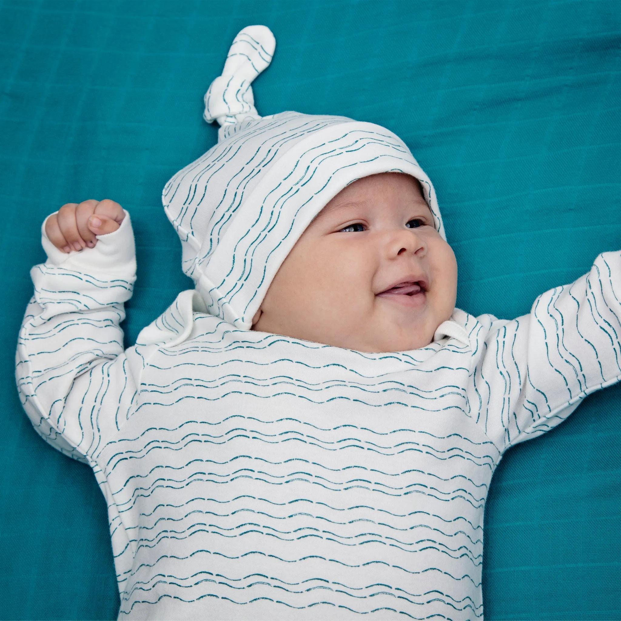Waves of Joy organic knot hat