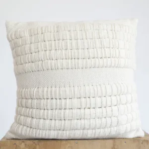 Weave Cushion Textured Merino wool Natural Ecru Aire