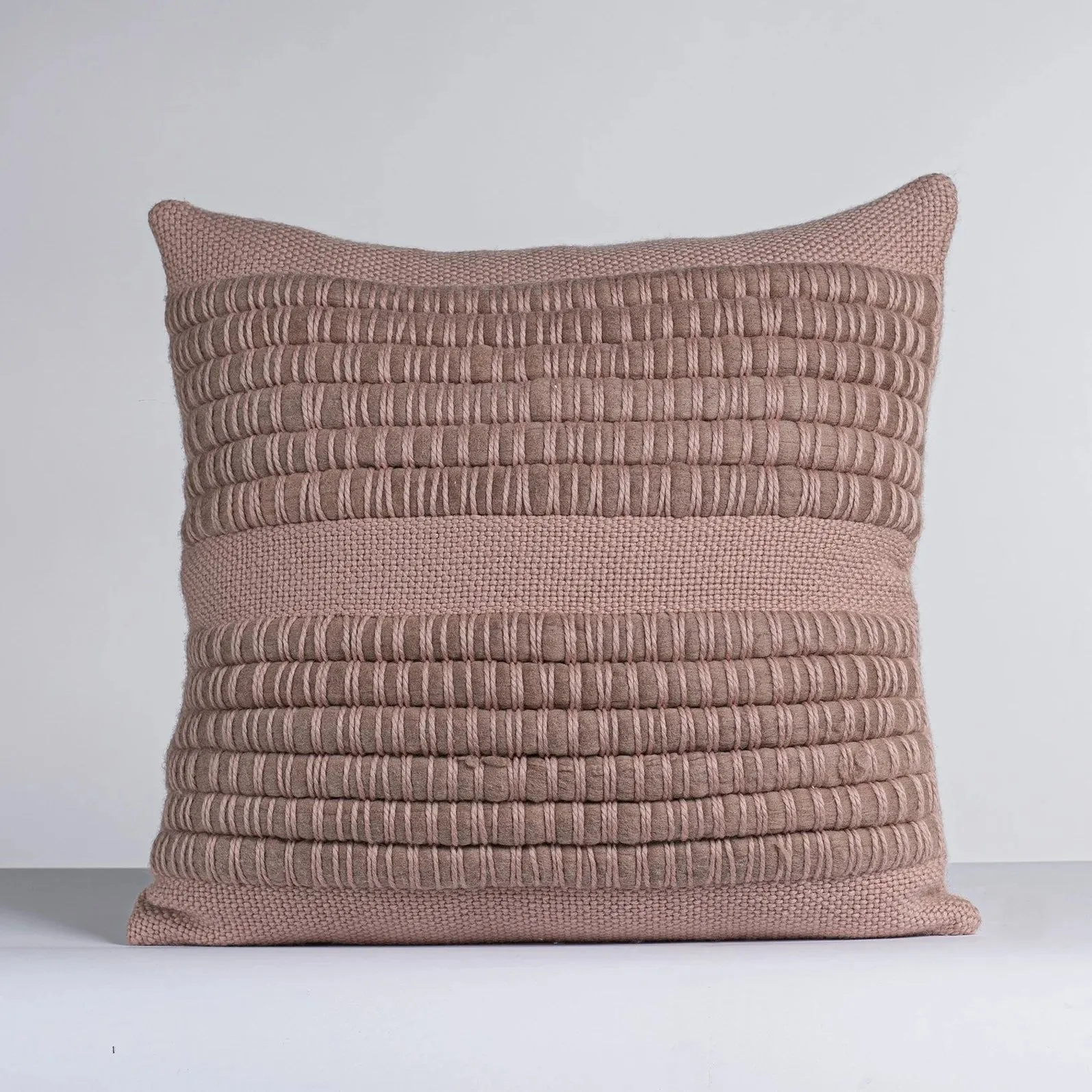 Weave Cushion Textured Merino wool Natural Ecru Aire