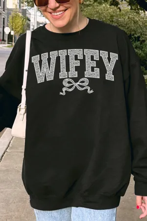 White Lace Wifey Unisex NuBlend Crew Sweatshirt